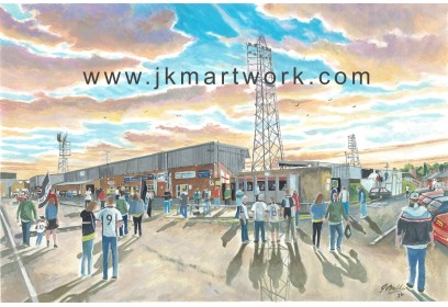 Edgar Street Stadium 'Going to the Match' Fine Art Print - Hereford FC